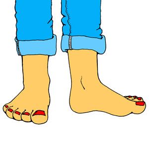 Woman bare feet
